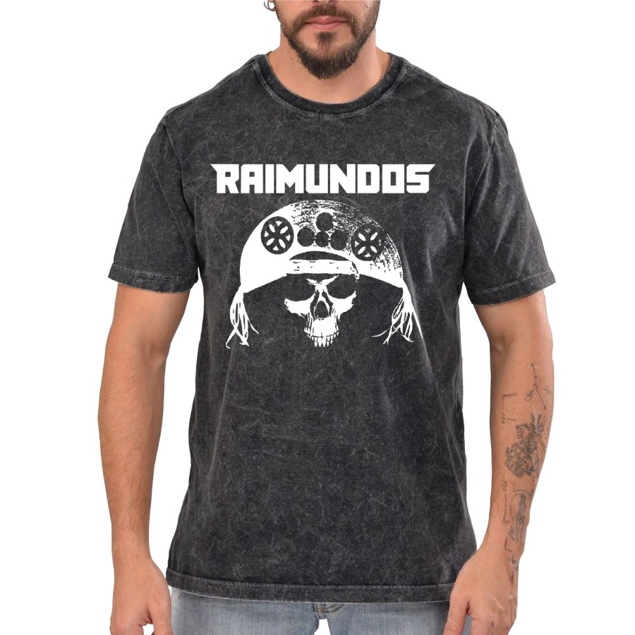Rockwear Brasil - Camiseta Marmore Raimundos 3 Rockwear Preta