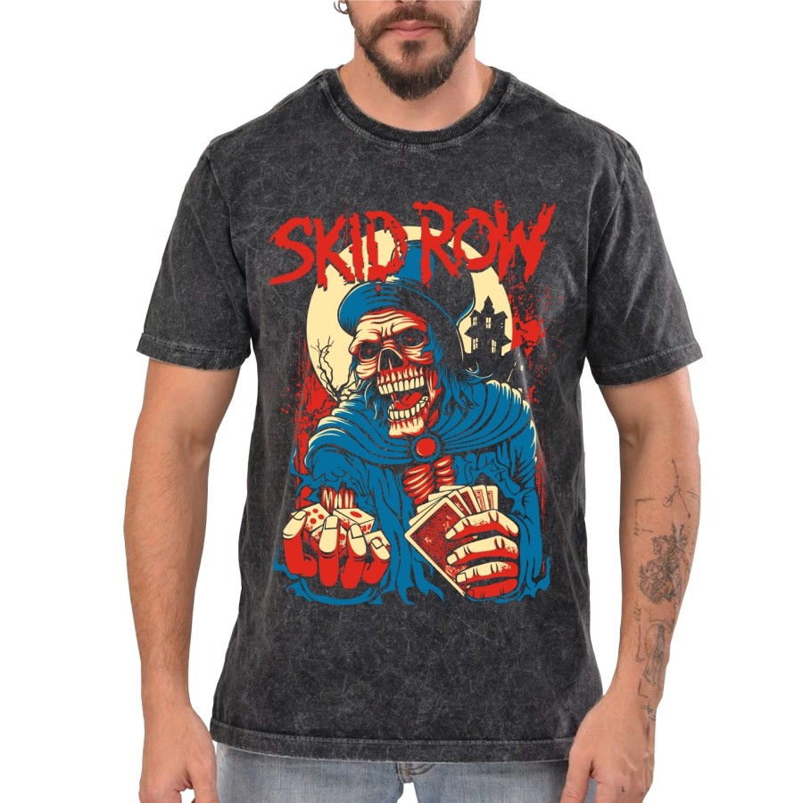 Rockwear Brasil - Camiseta Marmore Skid Row 2 Rockwear Preta
