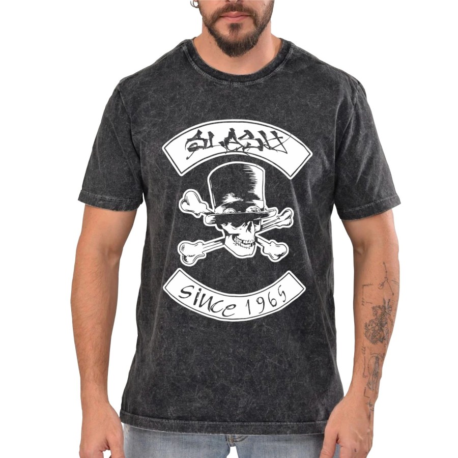 Rockwear Brasil - Camiseta Marmore Slash 3 Rockwear Preta