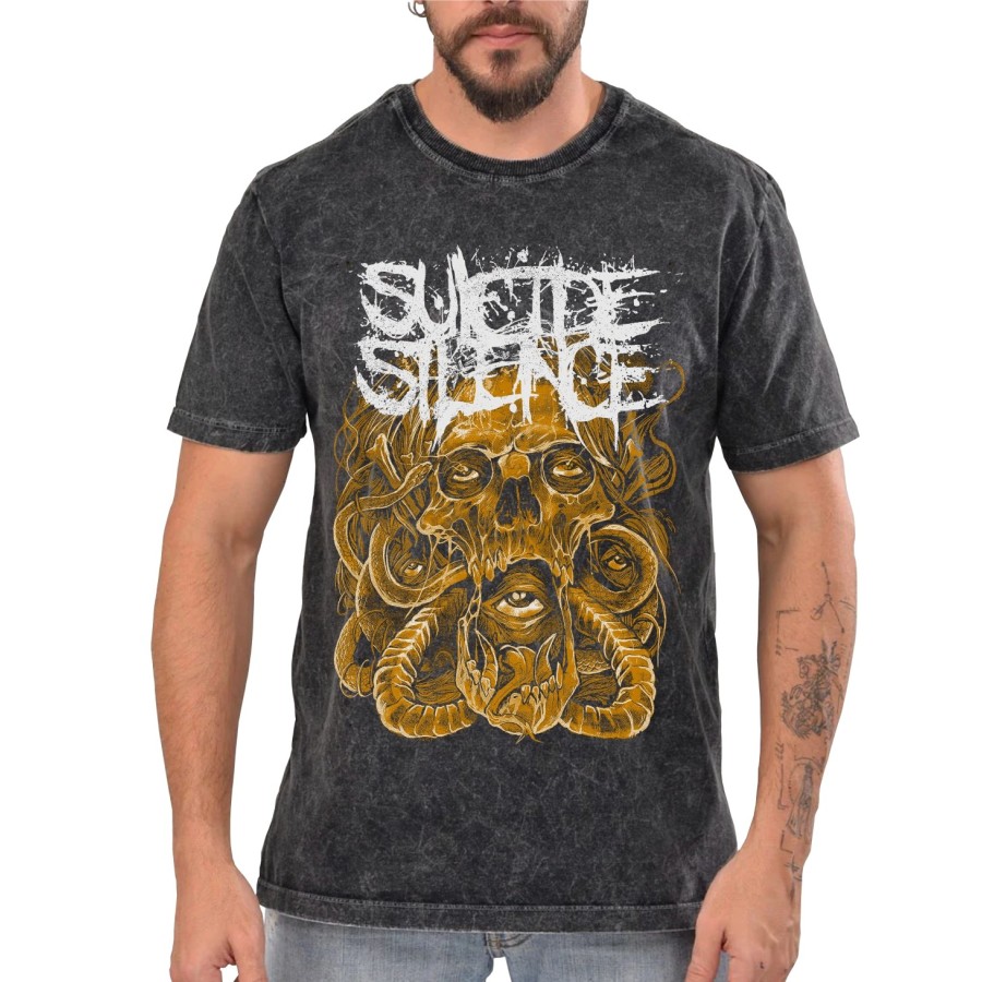 Rockwear Brasil - Camiseta Marmore Suicide Silence Rockwear Preta