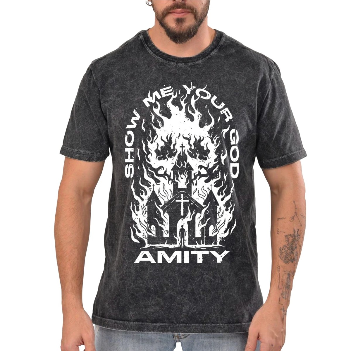 Rockwear Brasil - Camiseta Marmore The Amity Affliction Rockwear Preta