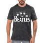 Rockwear Brasil - Camiseta Marmore The Beatles 3 Rockwear Preta