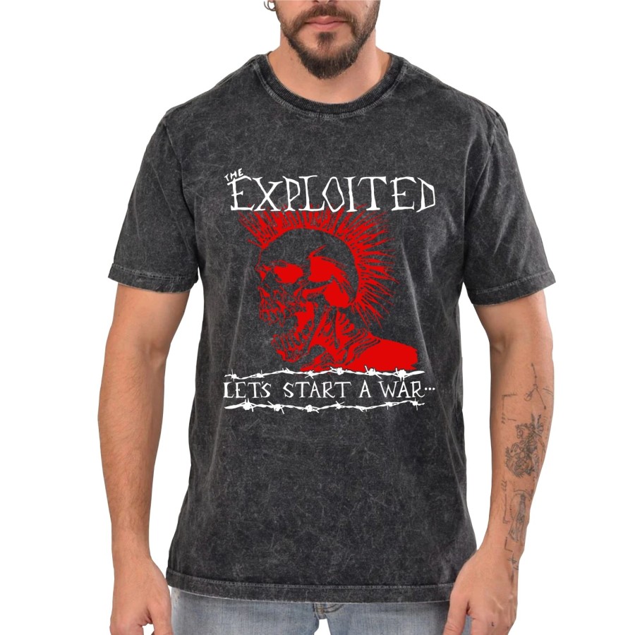 Rockwear Brasil - Camiseta Marmore The Exploited Rockwear Preta