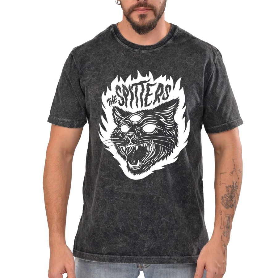 Rockwear Brasil - Camiseta Marmore The Spitters Rockwear Preta
