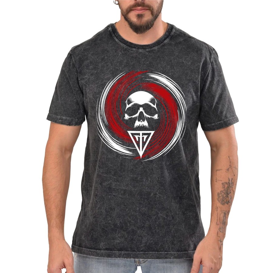 Rockwear Brasil - Camiseta Marmore Trivium 2 Rockwear Preta