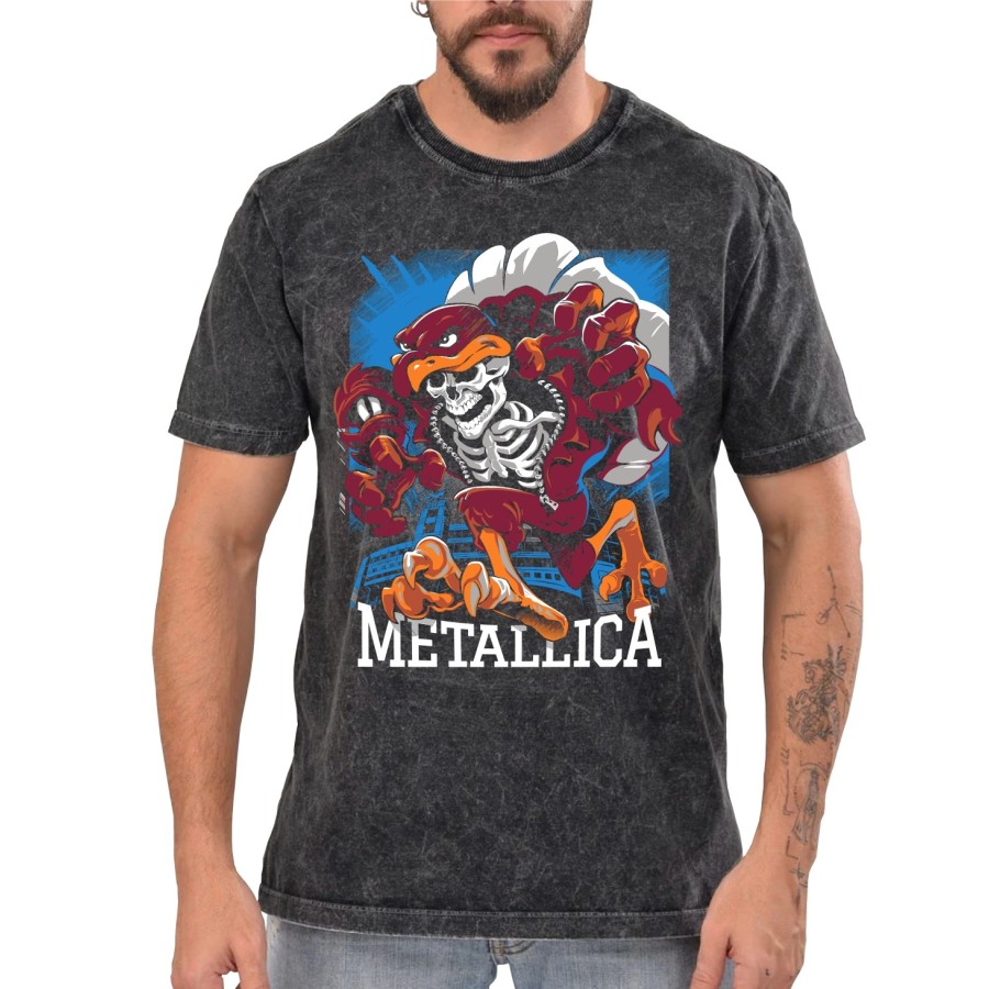 Rockwear Brasil - Camiseta Marmore Metallica 13 Rockwear Preta