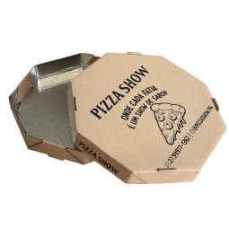 Rockwear Brasil - Caixa de pizza - Tampa personalizada + Fundo lami...